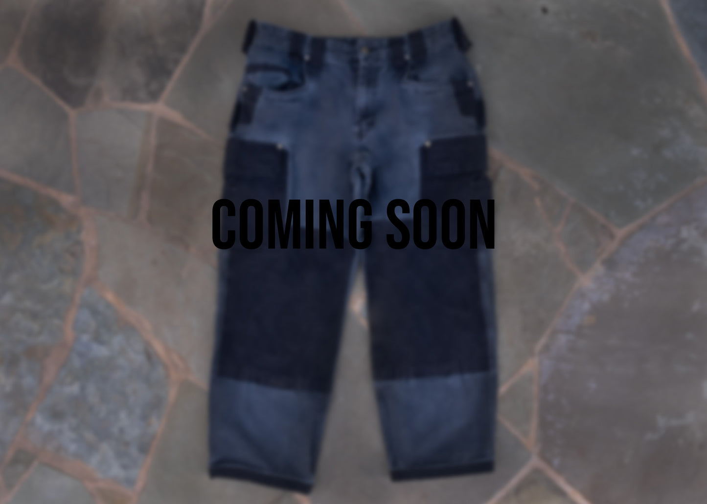 PATCHWORK CARGO PANTS (BLACK/GREY)